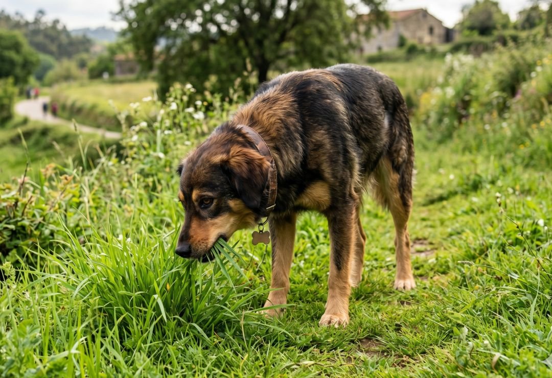 Por qué los perros comen hierba